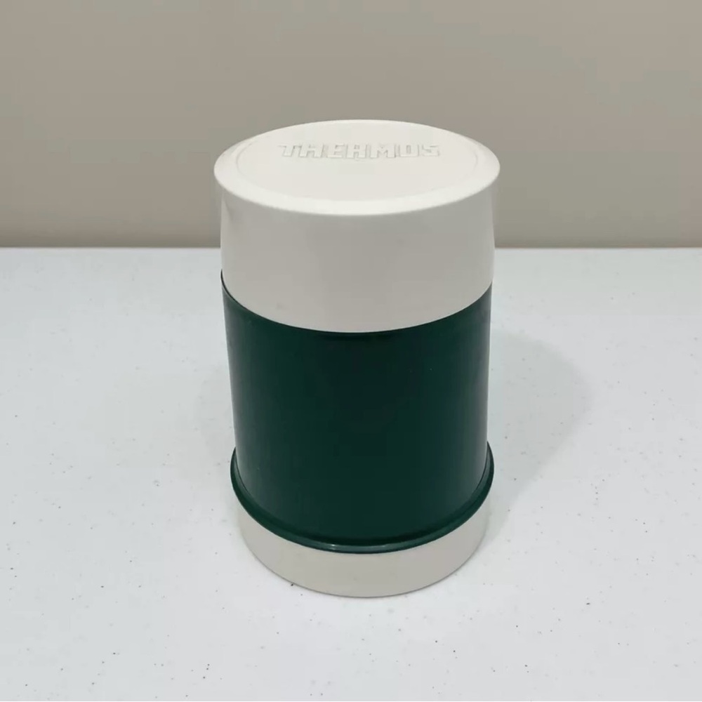 Thermos Hot/Cold Food Jar Green Insulated 16oz Plastic Travel Thermos